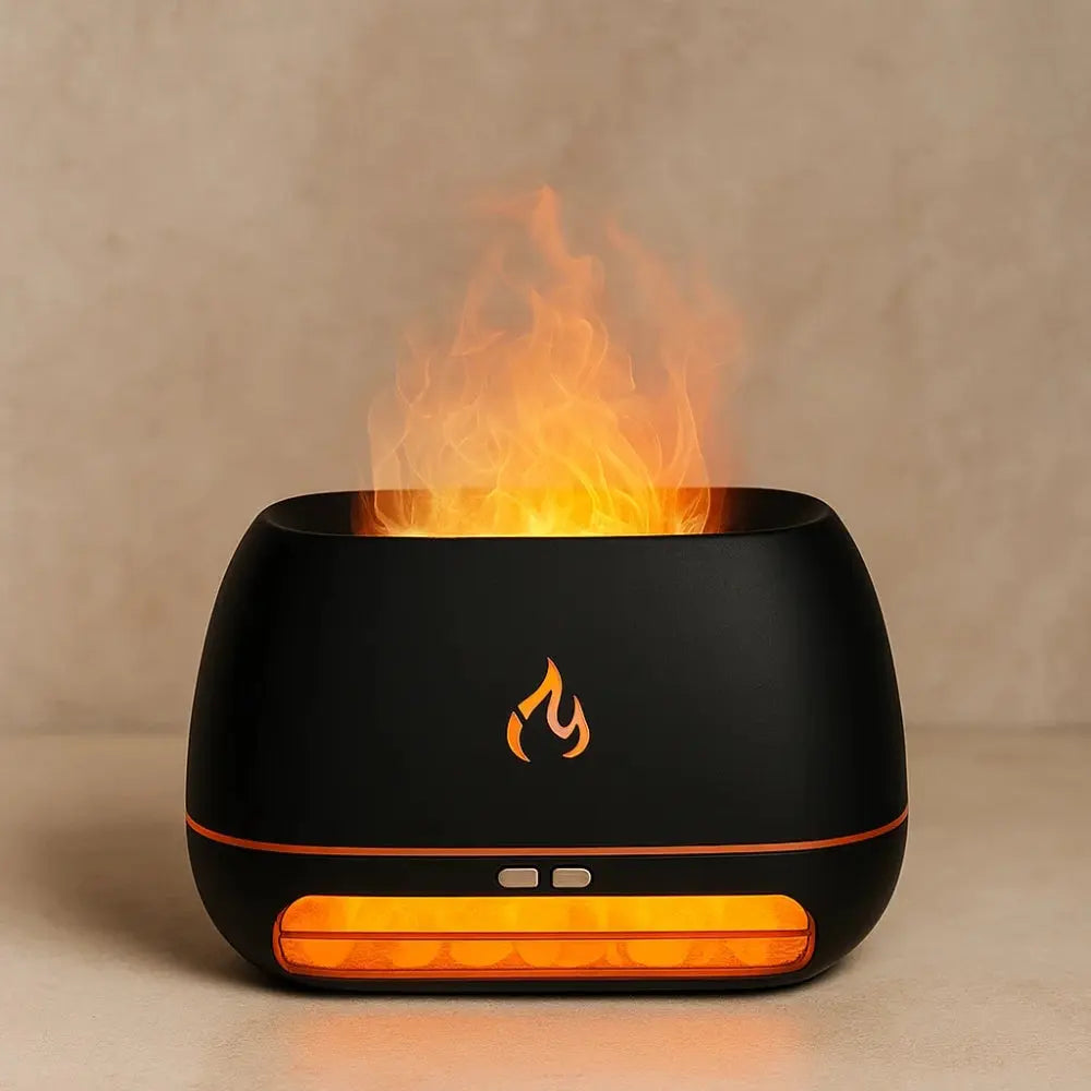 Humidificateur d'air chambre - Brume Enflammée | AirVibe - Noir |   Delvanie