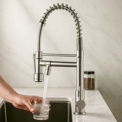 Kitchen Faucet with Dual Water Outlets