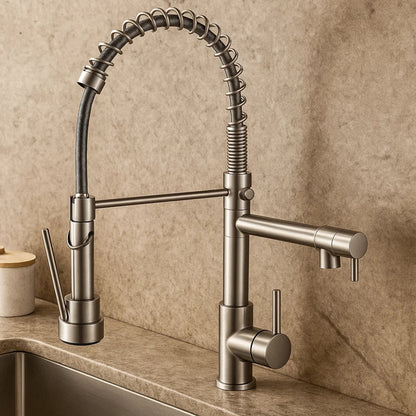 Kitchen Faucet with Dual Water Outlets