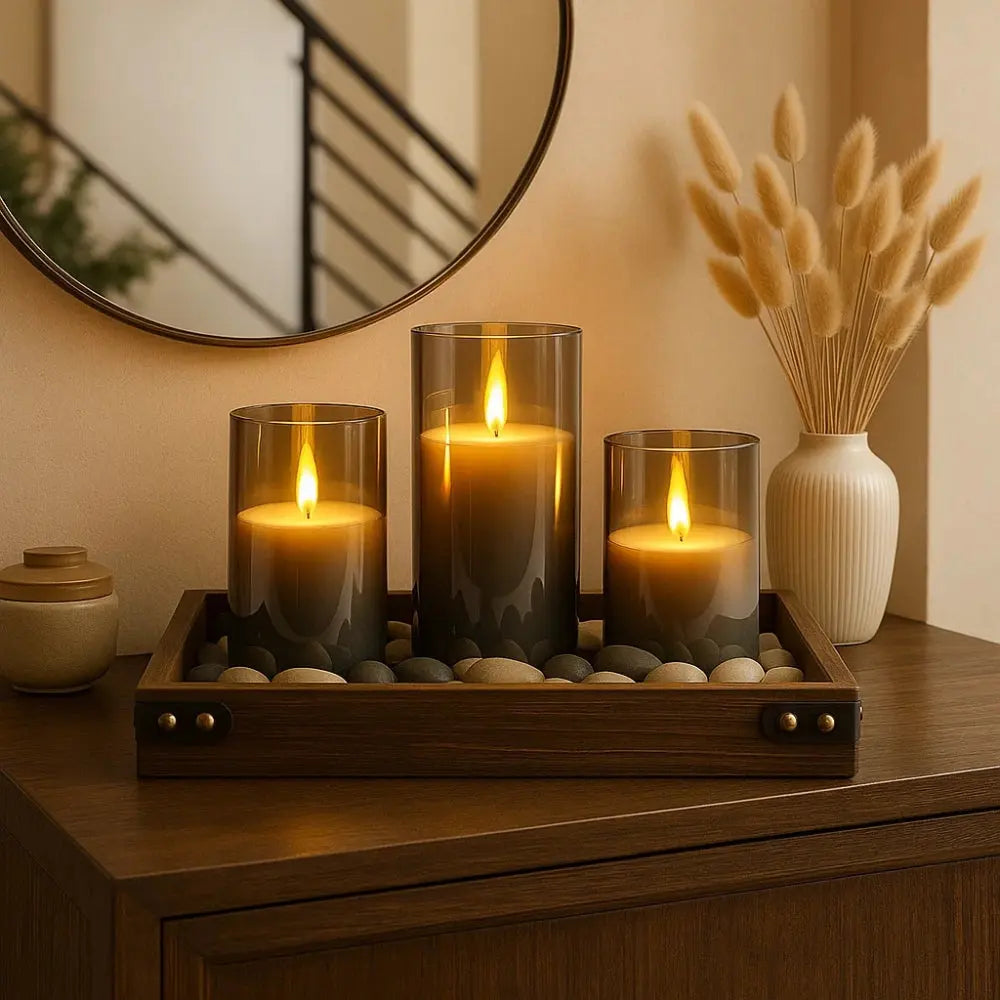 Lampe Bougie <br> Le Trio Éternel | Solara | Delvanie