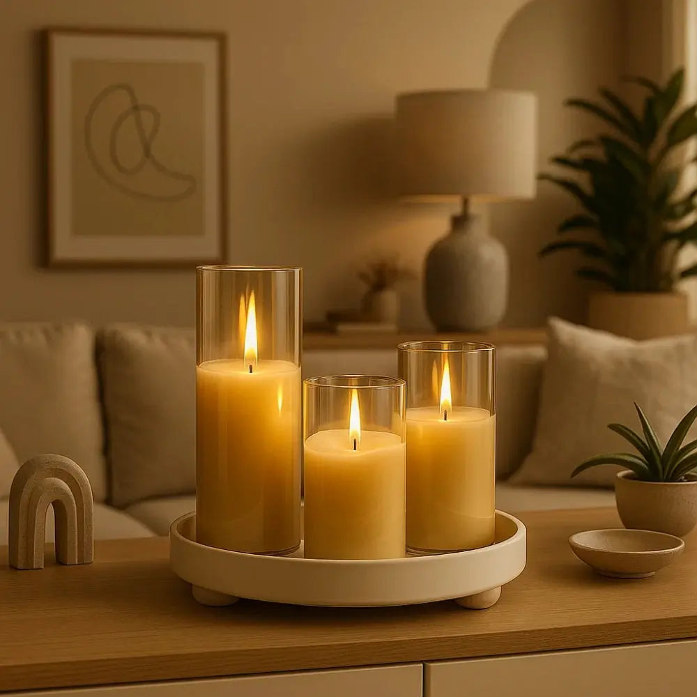 Lampe Bougie <br> Le Trio Éternel | Solara | Delvanie