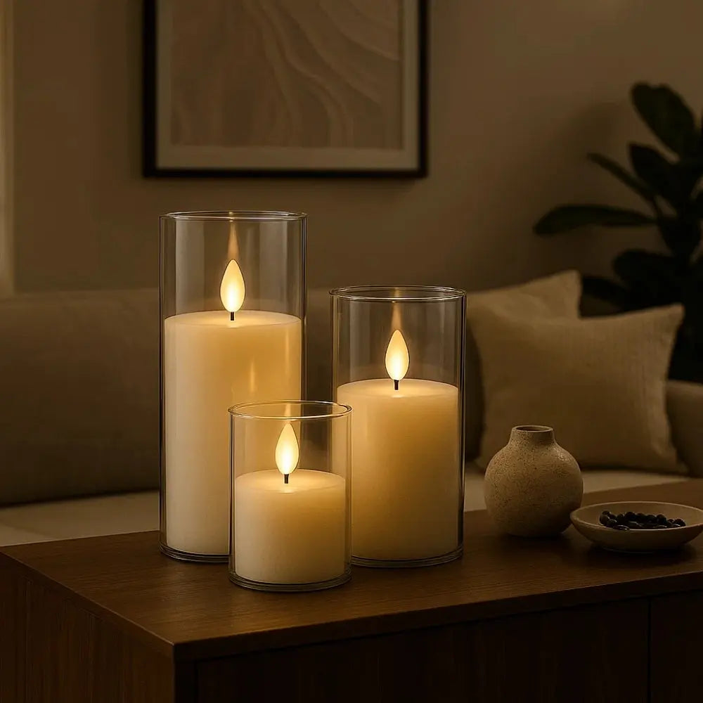 Lampe Bougie <br> Le Trio Éternel | Solara | Delvanie