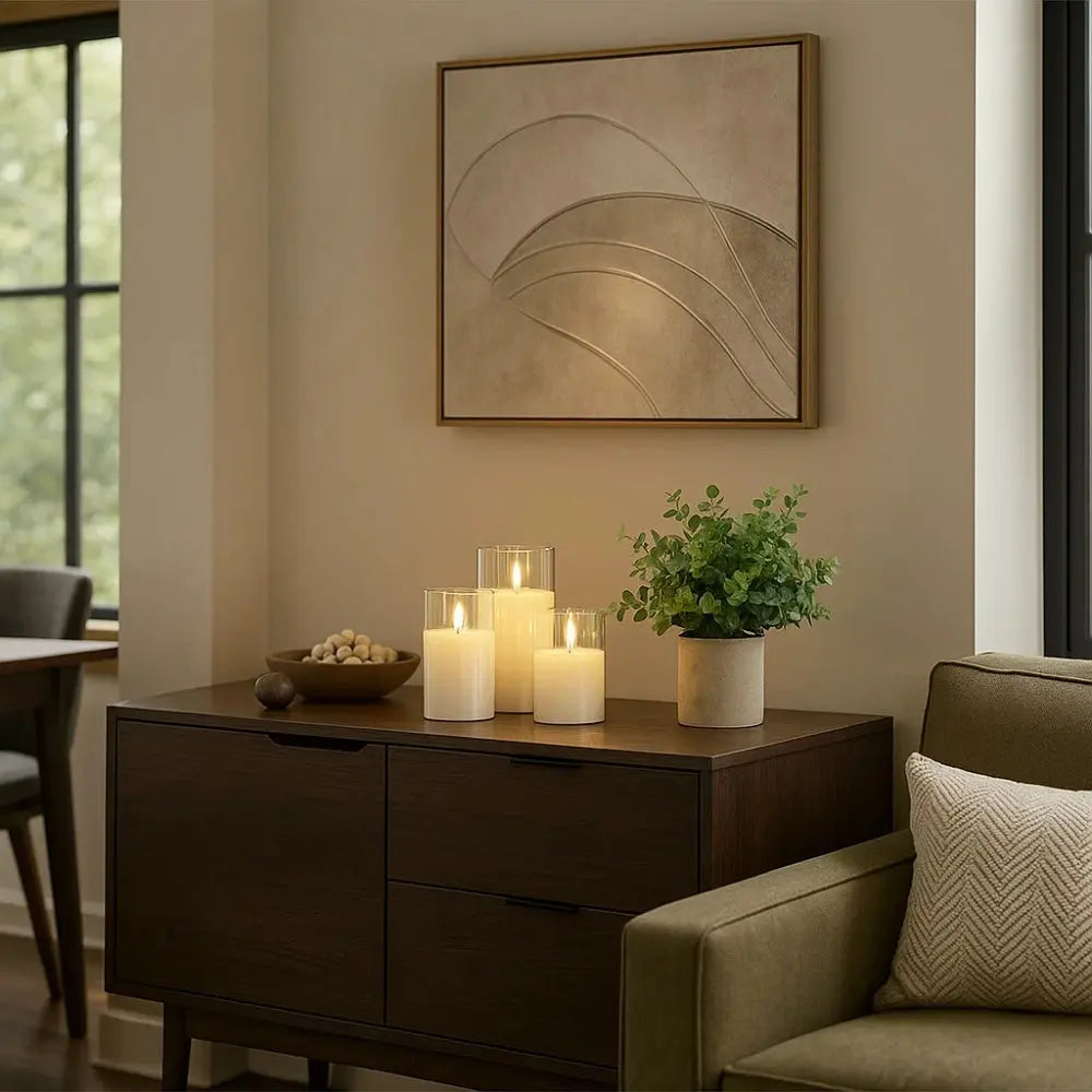 Lampe Bougie <br> Le Trio Éternel | Solara | Delvanie