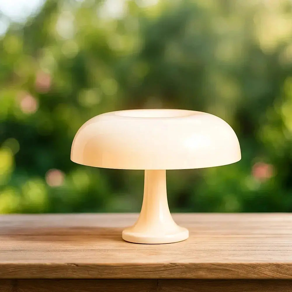 Lampe Champignon Blanche <br> Éclat Pur | Silvora -  |   Delvanie