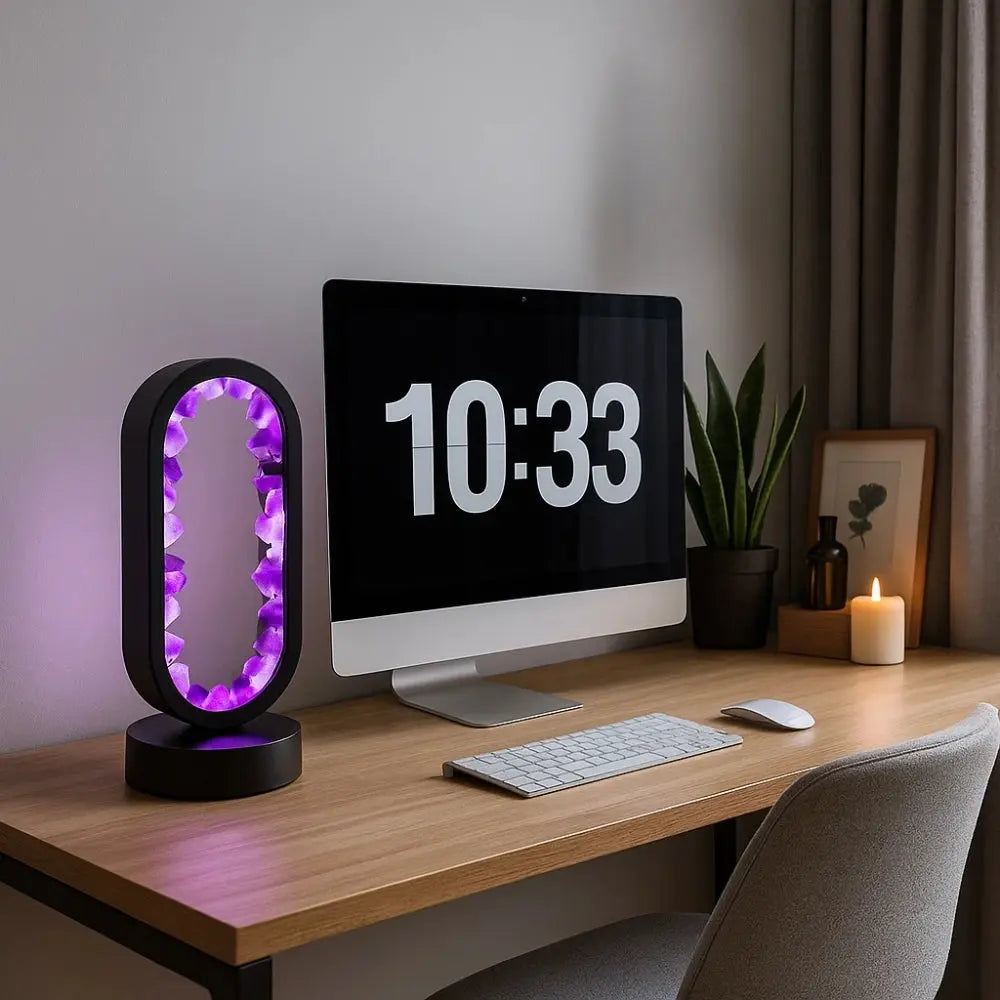 Lampe Cristal <br> Sérénité Améthyste | Auralight | Delvanie