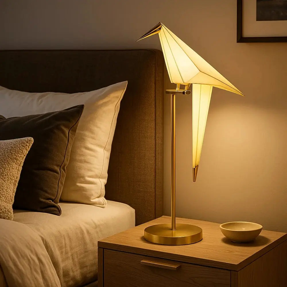 Lampe Design <br> La lumière perchée | Origami | Delvanie