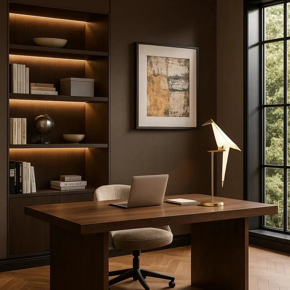 Lampe Design <br> La lumière perchée | Origami | Delvanie