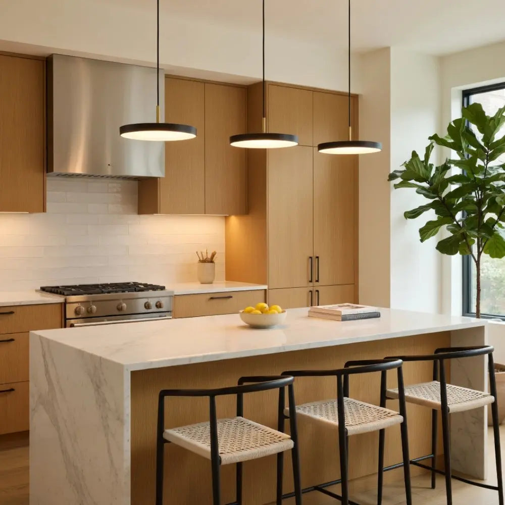 Lampe Suspension Pour Cuisine - Disque Flottant | Orlena -  |   Delvanie