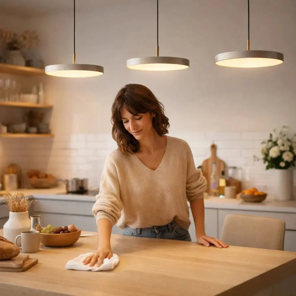 Lampe Suspension Pour Cuisine - Disque Flottant | Orlena -  |   Delvanie