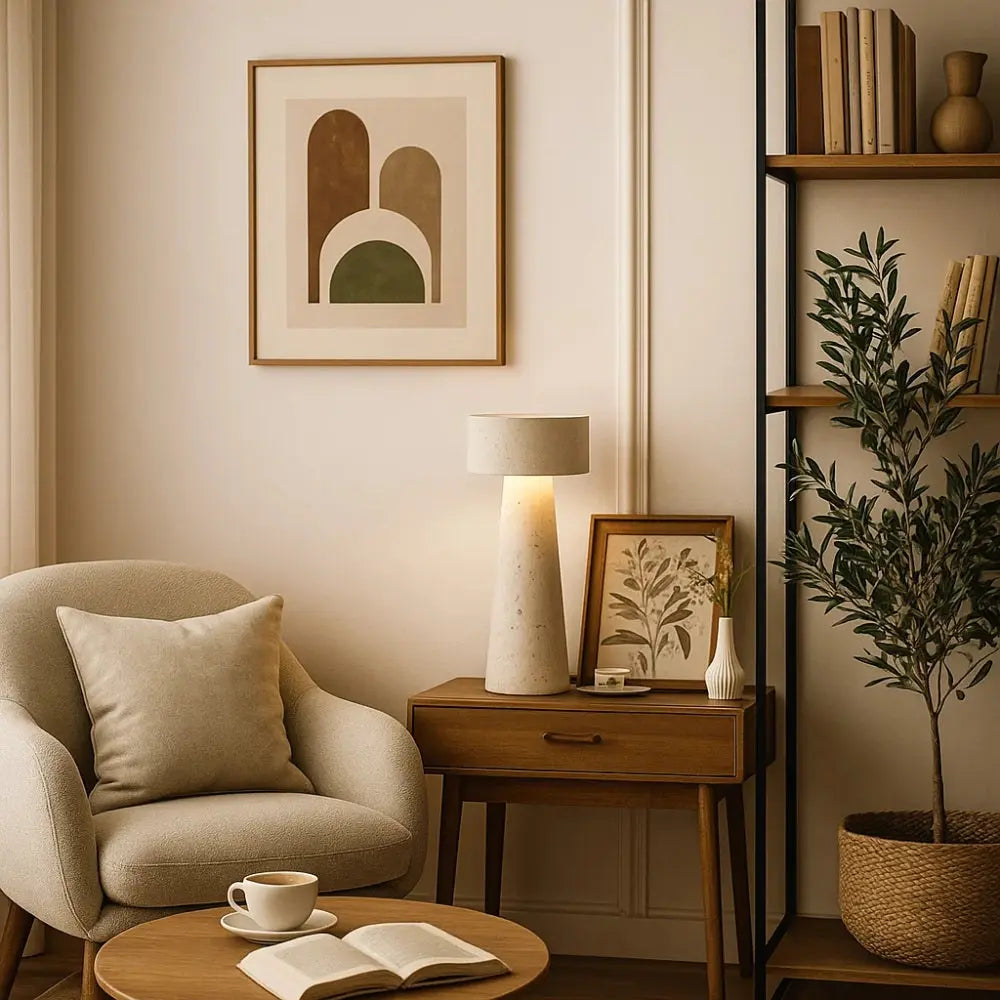 Lampe Travertin <br> Sculpture Antique | Travera | Delvanie