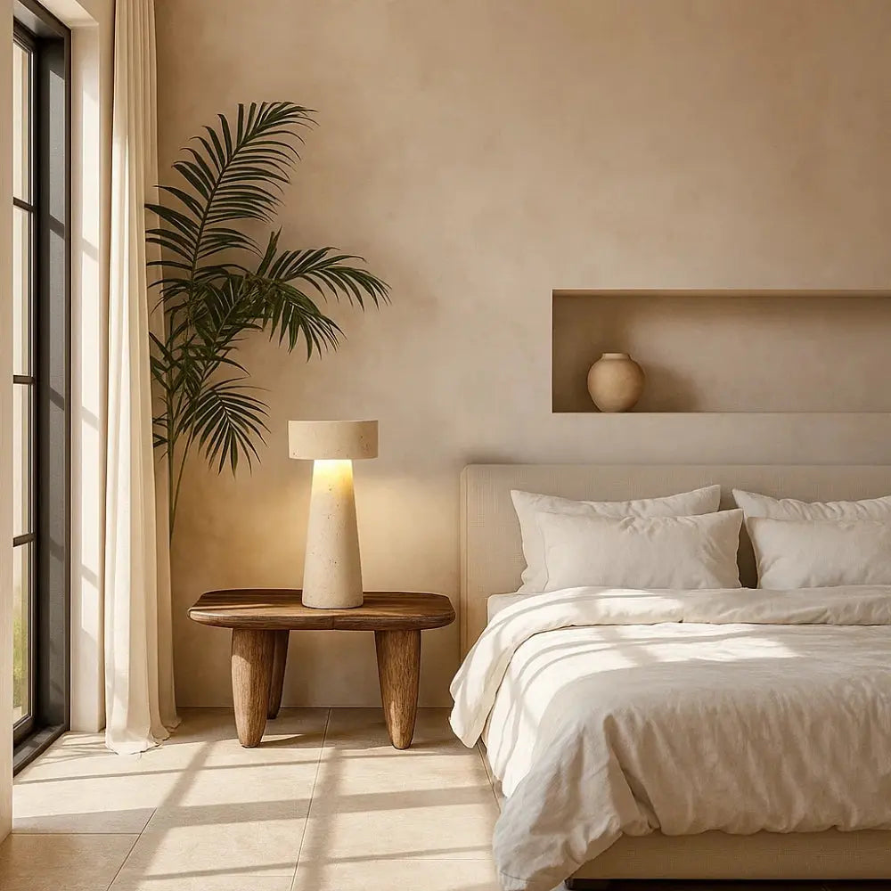 Lampe Travertin <br> Sculpture Antique | Travera | Delvanie