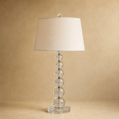 Lampe de chevet cristal Perlanya, boules de cristal graduées XL, hauteur 80 cm | Delvanie