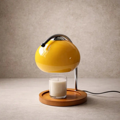 Lampe de Chevet Moderne - Verre Bois Japandi | Yunari -  |   Delvanie