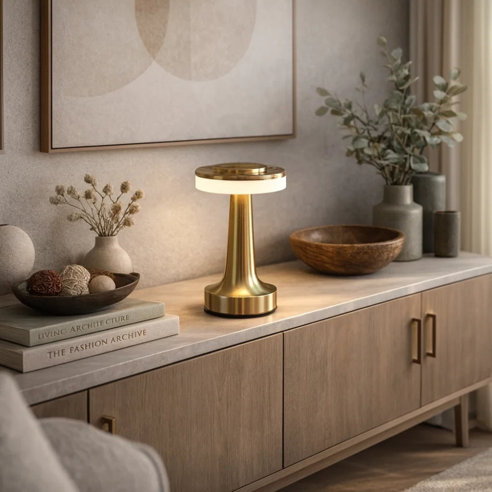 Lampe de Table LED - Halo Tactile Moderne | Lunarya -  |   Delvanie