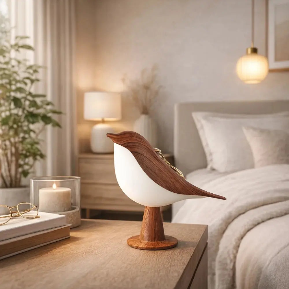 Lampe de Table Sans Fil Rechargeable - Oiseau Sculptural Nomade | Aurelya -  |   Delvanie