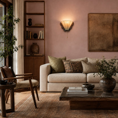 Lampe Applique Murale - Éventail Rétro Bois | Ventyra