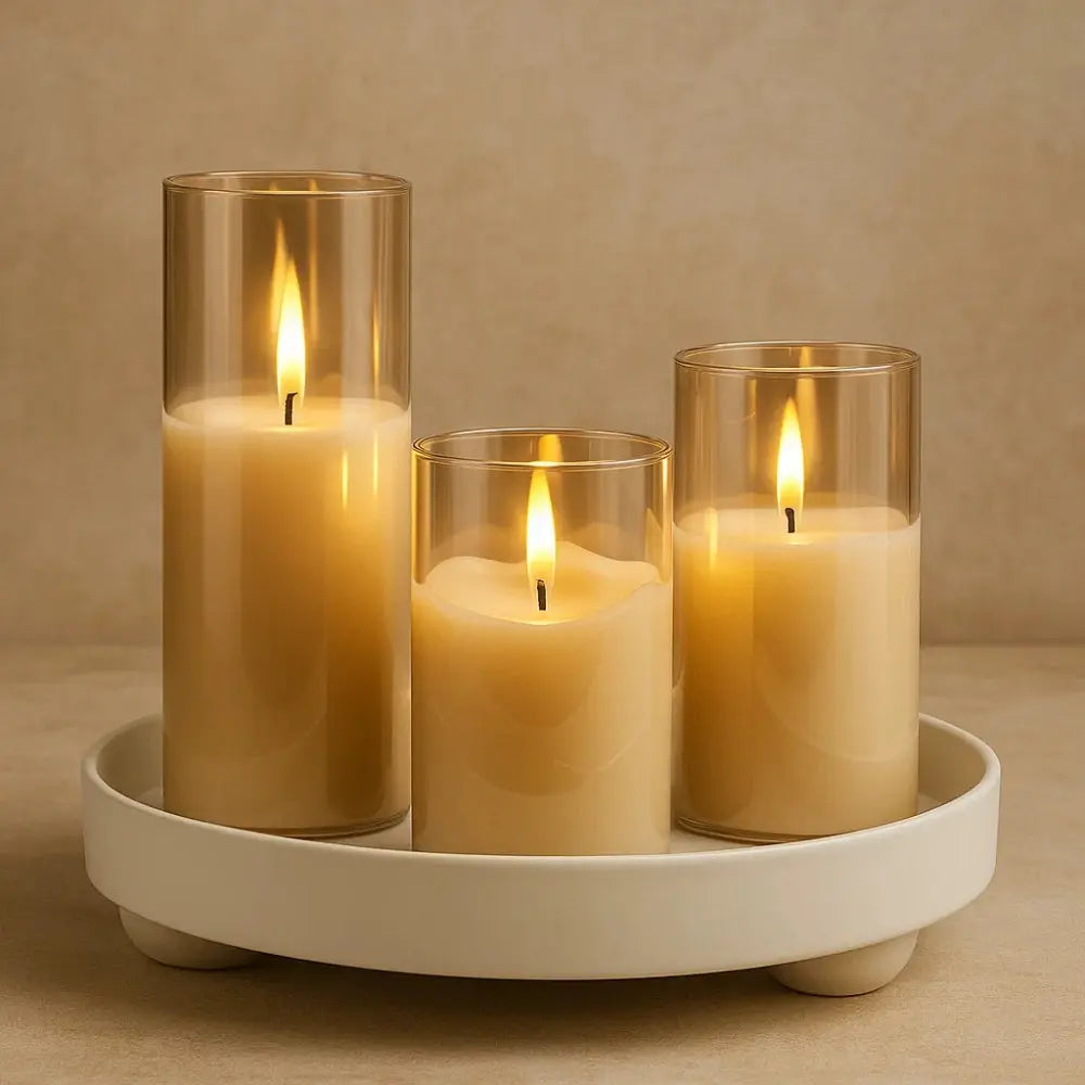 Lampe Bougie <br> Le Trio Éternel | Solara | Delvanie