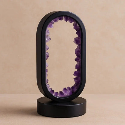 Lampe Cristal - Sérénité Améthyste | Auralight - Améthyste noire |   Delvanie