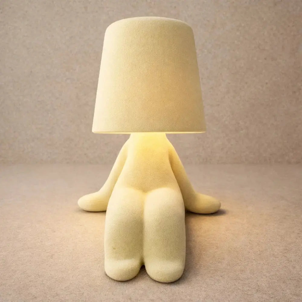 Lampe De Table Sans Fils - Sculpture Penseur Doré | Aurolyn