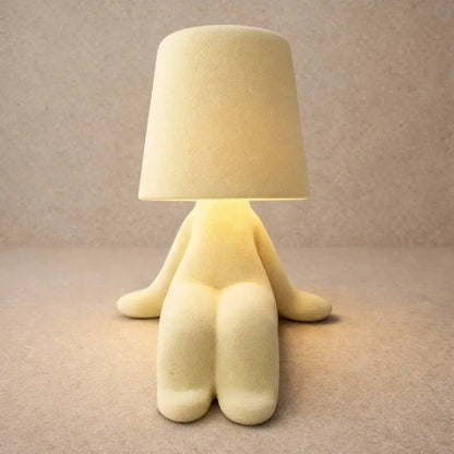 Lampe De Table Sans Fils - Sculpture Penseur Doré | Aurolyn