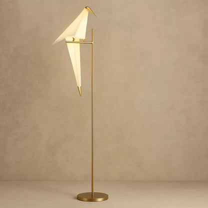 Lampe Design - La lumière perchée | Origami - Lampe sur pied |   Delvanie