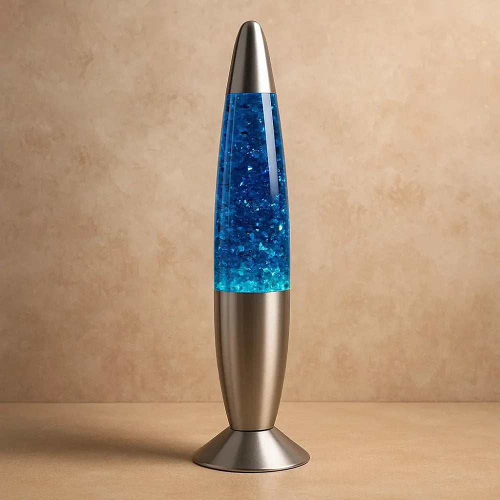 Lamp À Lave - Volutes Rétro Lumineuses | Lavalyn - Bleu / Prise EU |   Delvanie