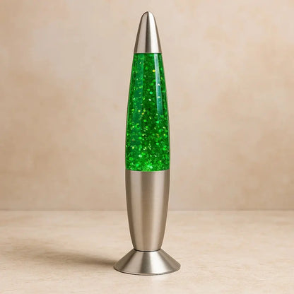 Lamp À Lave - Volutes Rétro Lumineuses | Lavalyn - Vert / Prise EU |   Delvanie