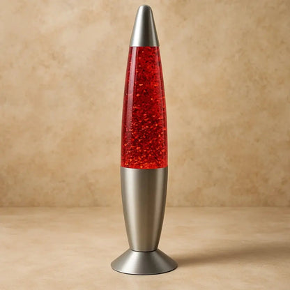 Lamp À Lave - Volutes Rétro Lumineuses | Lavalyn - Rouge / Prise EU |   Delvanie