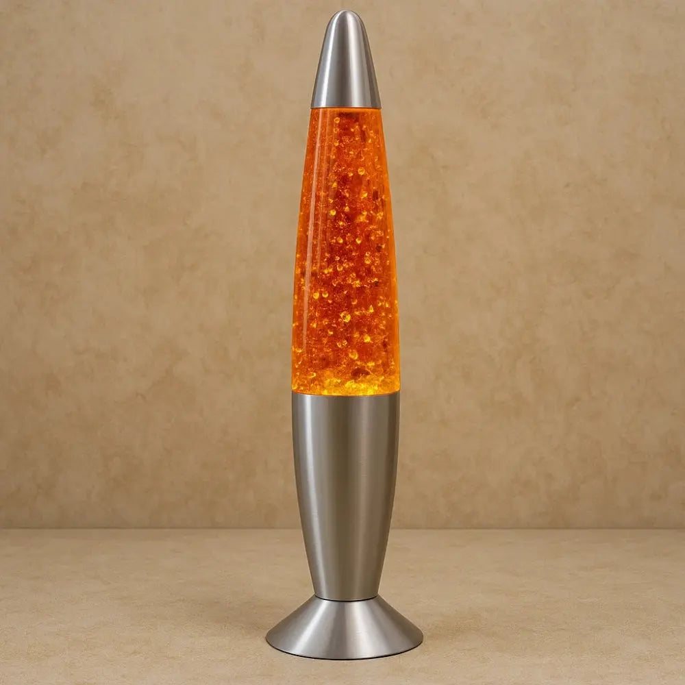 Lamp À Lave - Volutes Rétro Lumineuses | Lavalyn - Orange / Prise EU |   Delvanie