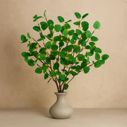 Lampes Fleur - Bouquet Lumineux Enchanté | Florélya - Feuille d'Olive / 85cm |   Delvanie