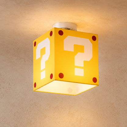 Lampe de Plafond - Cube Ludique Jaune | Quéria