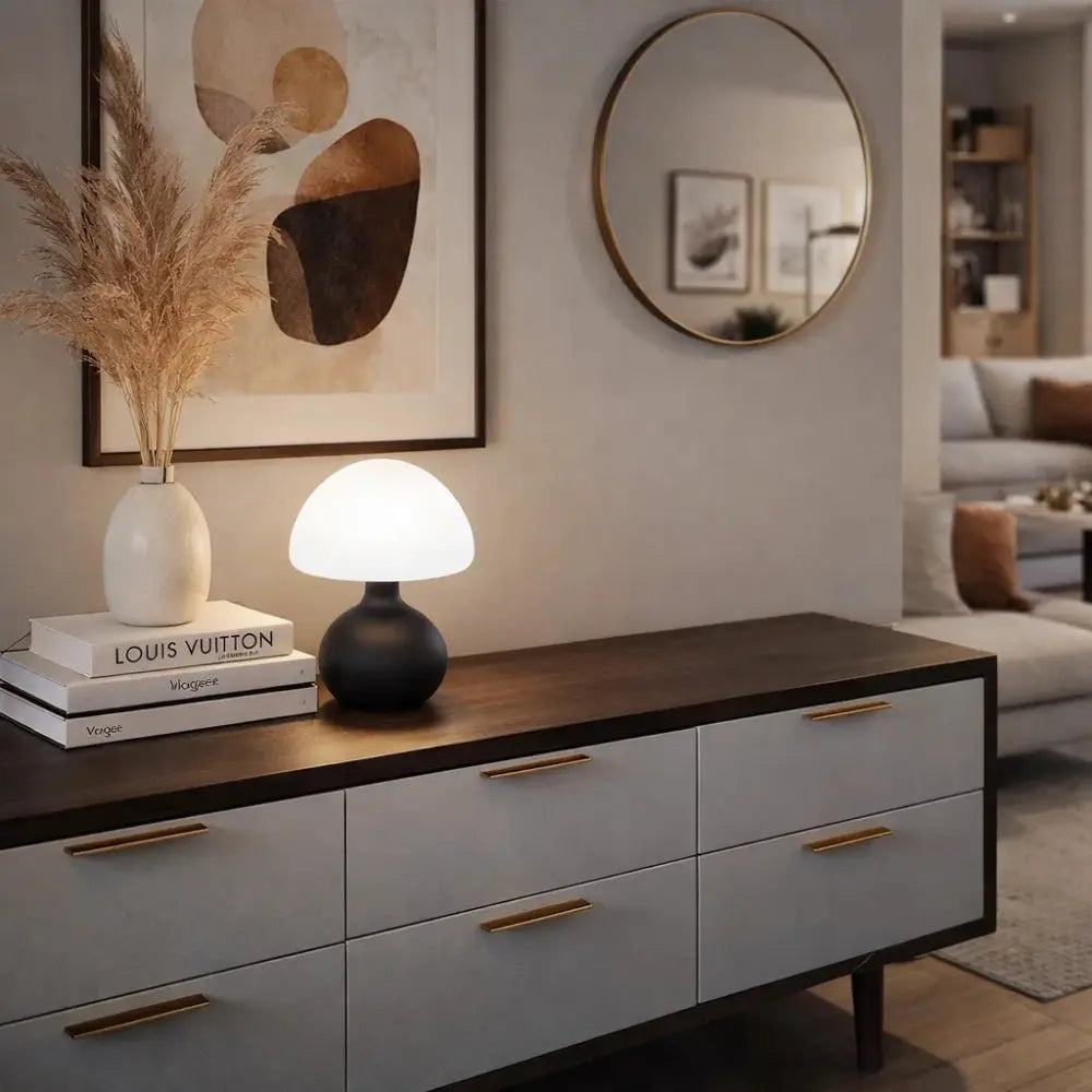 Lampe de Chevet Champignon - Halo Velouté | Lumisca