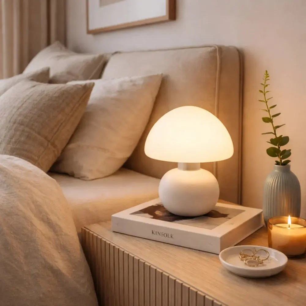 Lampe de Chevet Champignon - Halo Velouté | Lumisca