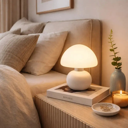 Lampe de Chevet Champignon - Halo Velouté | Lumisca