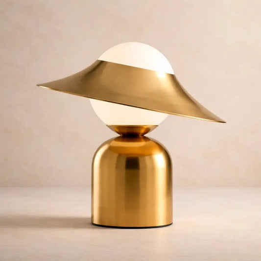 Lampe Champignon Vintage - Dôme doré lumineux | Mycaria