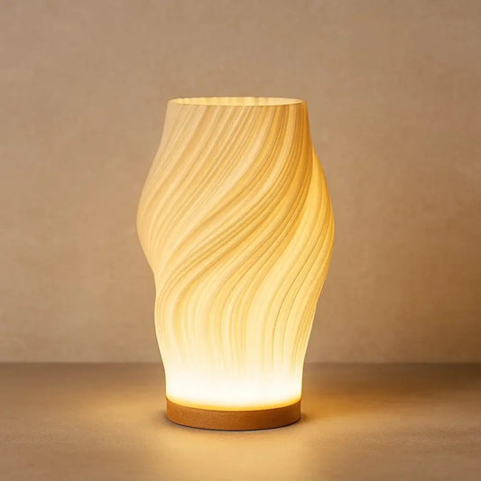 Lampes De Table - Vague Sculpturale Lumineuse | Ondelys - Grand |   Delvanie