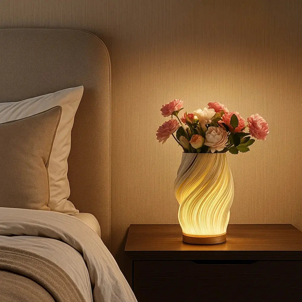 Lampes De Table - Vague Sculpturale Lumineuse | Ondelys -  |   Delvanie