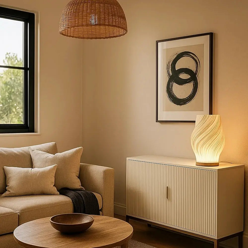 Lampes De Table - Vague Sculpturale Lumineuse | Ondelys -  |   Delvanie