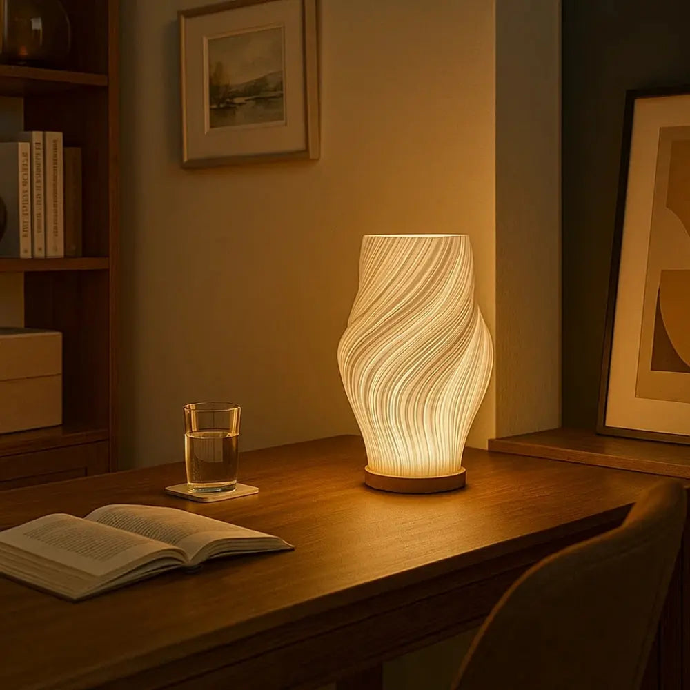 Lampes De Table - Vague Sculpturale Lumineuse | Ondelys -  |   Delvanie