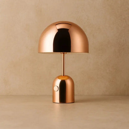 Lampe Champignon Sans Fil - Lueur Champignon Nomade | Morélya - Or Rosé |   Delvanie