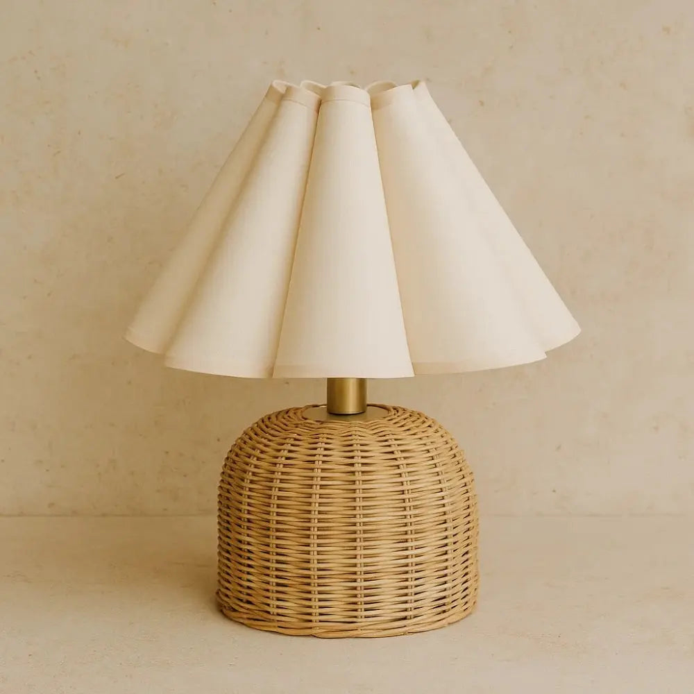 Lampe de Chevet en Rotin <br> Ambiance Bohème | Solana | Delvanie