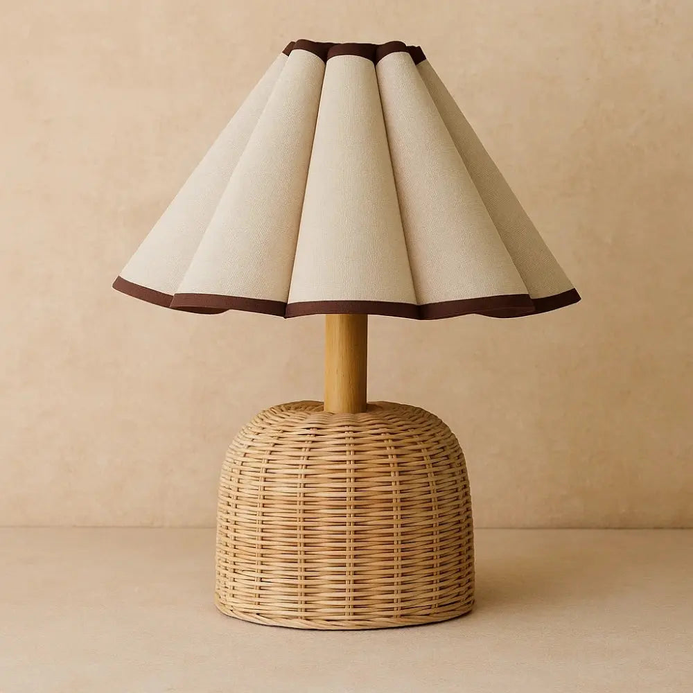 Lampe de Chevet en Rotin <br> Ambiance Bohème | Solana | Delvanie