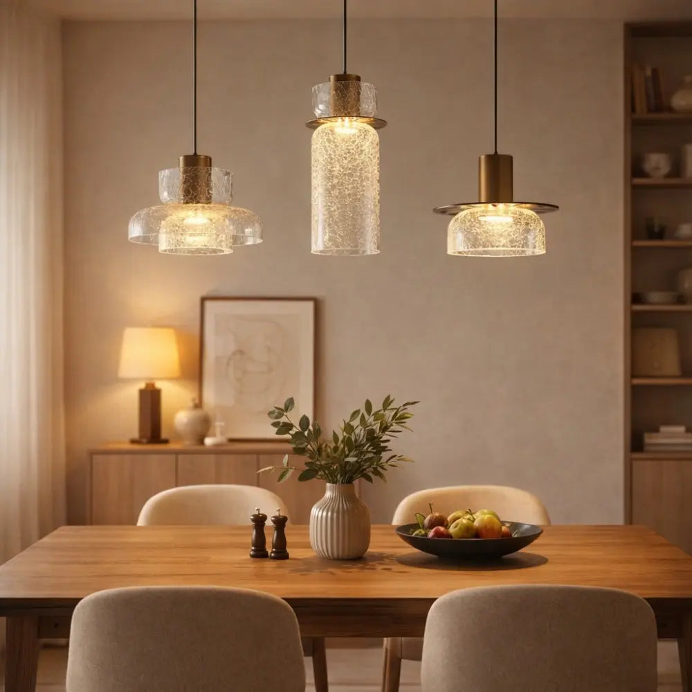 Lampes Suspensions - Verre Fissuré Lueur | Fissoryn -  |   Delvanie