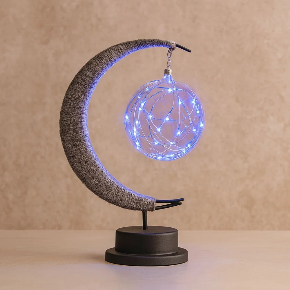 Lampes de Chevet - Lune de Verre Enchantée | Célyna - Bleu galaxie / Lumière chaude |   Delvanie