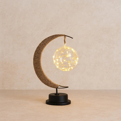 Lampes de Chevet - Lune de Verre Enchantée | Célyna - Éclat doré / Lumière chaude |   Delvanie