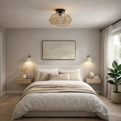 Led Plafonnier - Tissage Bohème Lumineux | Calenya -  |   Delvanie