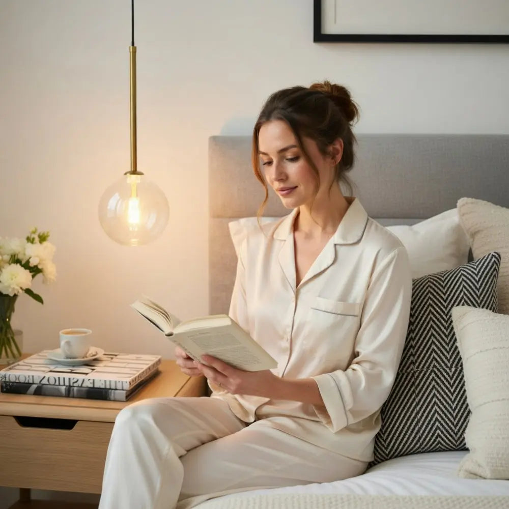 Luminaire En Verre Suspension - Sphère Dorée | Vaelorn