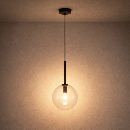 Luminaire En Verre Suspension - Sphère Dorée | Vaelorn