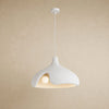 Suspension galet sablé blanc effet pierre pour îlot de cuisine, Ø 40 cm | Delvanie