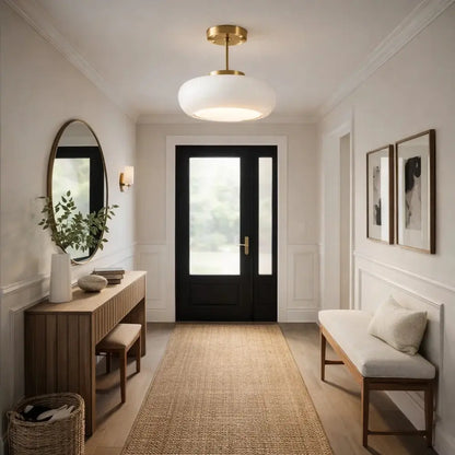 Luminaire Plafonnier - Globe Nordique Doré | Skandira -  |   Delvanie